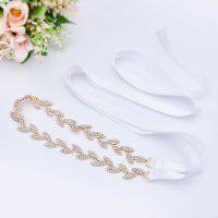 Golden Rhinestone Belts Women Wedding Belts for Bride Dress Accessories Women Sash Satin Wedding Bridal Belts