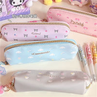 Sanrio กระเป๋าดินสอหนัง PU ลาย Hello Kitty Melody Kuromi LittleTwinStars Cinnamoroll PompomPurin Pochacco Keroppi 1176