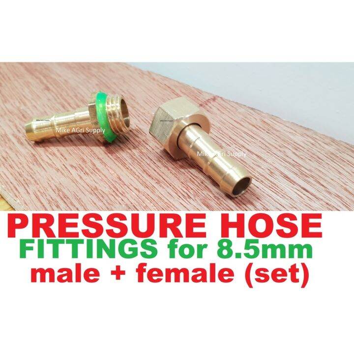 8.5mm POWER SPRAYER hose FITTINGs (1 pair) pressure washer carwash