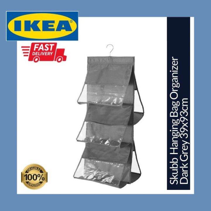 IKEA Skubb Hanging Handbag Organizer Organiser Dark Grey Lazada