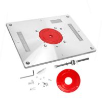 Aluminum Router Table Insert Plate Electric Wood Milling Trimming Machine Flip Plate With Cover For Woodworking Engraving DIY