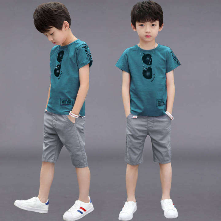 Bộ Quần Áo Mùa Hè Cho Bé Trai Tuổi Teen Bộ Đồ Thời Trang Trẻ Em Quần Áo Bé  Trai Quần Đùi Áo Thun 2 Chiếc Trang Phục 6 8 10 12 Tuổi | Lazada.Vn