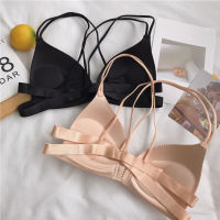 LoveIs Bra (N099) บราไร้ขอบ ไร้โครงเก็บทรงสวย สายไขว้