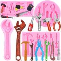 Construction Tools Fondant Silicone Moulds Wrench Hand Tools Chocolate Moulds Cake Decorating Candies Polymer Clay Bread  Cake Cookie Accessories