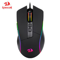 (ในสต็อก) REDRAGON Lonewolf G105 RGB USB สายเมาส์สำหรับเล่นเกม8000จุดต่อนิ้ว8ปุ่มหนูโปรแกรมเหมาะกับการทำงานสำหรับคอมพิวเตอร์แล็ปท็อปพีซี Gamer **