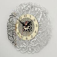 30cm Vintage Wall Clocks Home Acrylic Mirror Decoration Arabic Calligraphy Art Indoor Wall Clock Pendant 85DA