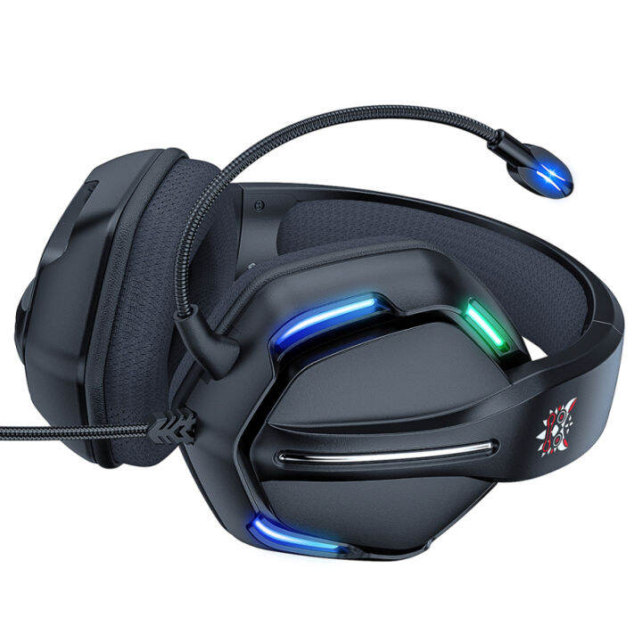 หูฟังแบบมีสาย-x27คล้องหูพร้อมไมโครโฟน-hd-headphone-gaming-ตัดเสียงรบกวน-rgb-เรืองแสงสำหรับวิดีโอเกมพีซี