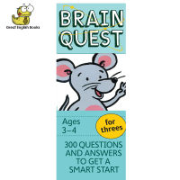 (In Stock) พร้อมส่ง Brain Quest for Threes Q&amp;A Cards Ages 3-4 กล่องฟ้า : 300 Questions and Answers to Get a Smart Start. Teacher-approved! (Brain Quest Decks) Cards –