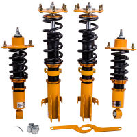 maXpeedingrods Coilovers ชุดโช๊คอัพ สำหรับ Honda CRV CR-V 2WD 4WD RE1 RE2 RE3 RE4 RE5 RE7 REV 2007 2008 2009 2010 2011 แดมเปอร์แบบปรับระดับได้ 24 ระดับ โช๊คหลัง โช๊คหน้า โช๊ค สตรัทปรับเกียว สตัทปรับเกลียว โช๊คสตรัท (SKU# CO-HONCRV-0711-G-LC-VG2)