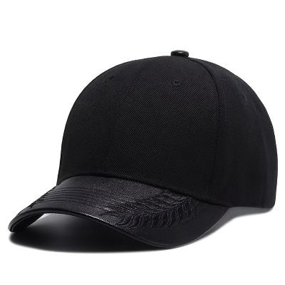 Summer Mens Hip Hop Hat PU Leather Baseball Cap Cartoon Embroidered Hat UV Protection Caps Designer Hat Wild Hats