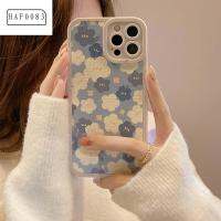 HAF0083 บางเฉียบ บางพิเศษ สีฟ้า เคสโทรศัพท์ เคสกันกระแทก สำหรับ iPhone 13Pro MAX เคสนิ่ม ดอกไม้ โทรศัพท์ปกหลัง ป้องกันโทรศัพท์ เคสโทรศัพท์มือถือสำหรับ iPhone เคสโทรศัพท์ TUP