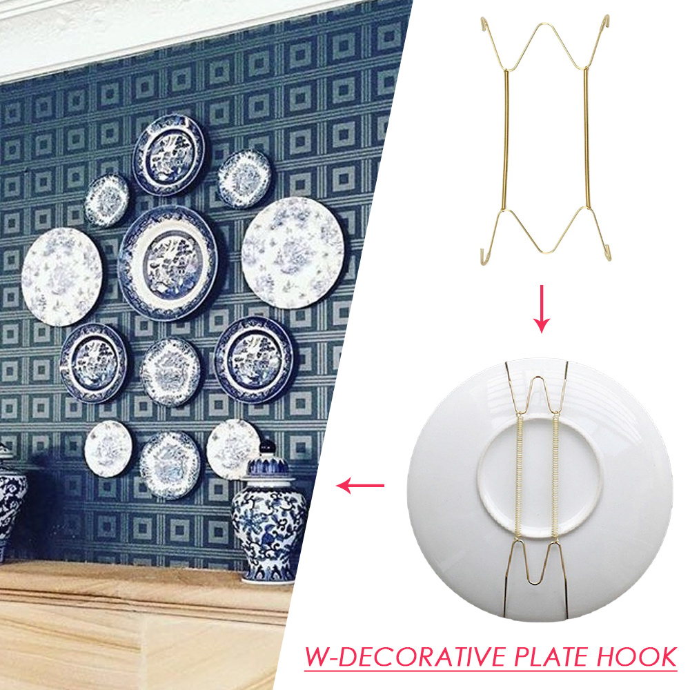 Dish Plate Dish Hanger Dish Spring Holder Securing clip Decoration Crafts 