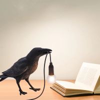 Nordic Modern Resin Bird Table Lamp Italian Bird Lamp Raven Desk Lamp Free Shipping For Bedroom Childrens room Light home Decor