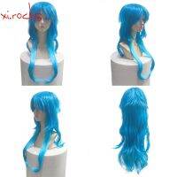 3655 Xi.Rocks 27Inch Synthetic  Cosplay Costume Party Wig Two Tone Blue Ombre Hair