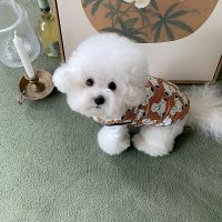 หมีน่ารัก Cetak Kasual Binatang Kapas Pakaian ฤดูหนาวสุนัขแมว Pakaian Bichon Teddy Boomerang Kecil Jaket Panas