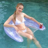 ✧✿ Swim ring female inflatable floating adults with mesh backrest chair beginners swimming artifact thickening adult row