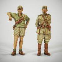 หุ่นเรซินขนาด1/35ชุดประกอบโมเดล Ww2italian เจ้าหน้าที่และเอกชนในงานแอฟริกาเหนือแบบ Diy และไม่ทาสีเพื่อเก็บ