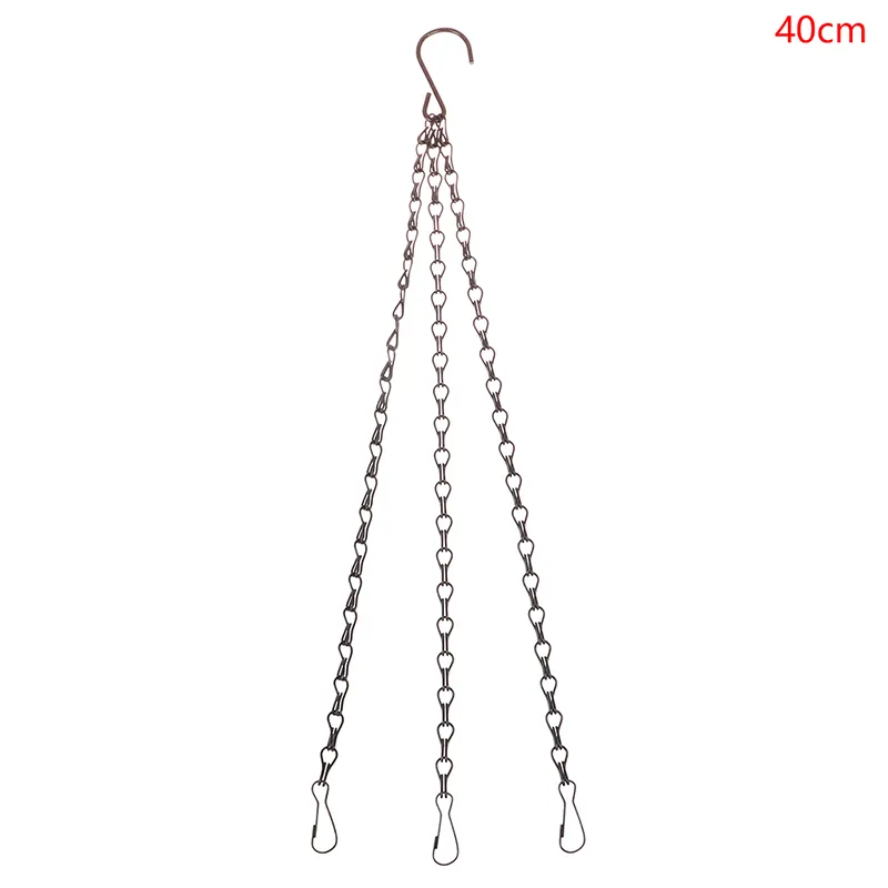 Hanging Chain Hanging Replacement Chain Plant Basket Hanging Chain Hooks Wind Chimes Hanging Hook - 50cm Style 1, Size: 40cm or 50cm