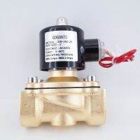 2 Way 2W Series Brass Coil Air Gas Water Copper Solenoid Valve 3/4 1 Inch Normally Close 2W200-20 2W250-25 Full Brass Coil Valve Valves