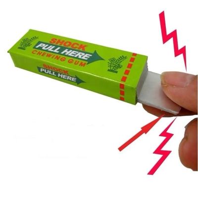 【LZ】♙  Electric Shock Joke Chewing Gum Pull Head Shocking Toy Gift Gadget Prank Trick Gag Funny