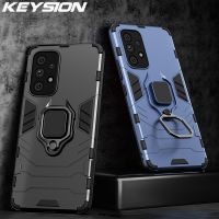 KEYSION เกราะกันกระแทก Case สำหรับ Samsung A53 5G A73 A33 A32 A52 S A72 A03 Core แหวนขาตั้งโทรศัพท์กลับสำหรับ Galaxy S21 FE 5G