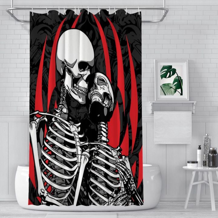 evermore-bathroom-shower-curtains-heavy-metal-waterproof-partition-curtain-funny-home-decor-accessories