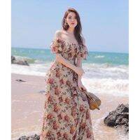 Mabelle ชุดเดรส ลายดอกไม้ สไตล์เกาหลีวินเทจ ฤดูร้อน ชายหาด วันหยุด หวานแหวว ปิกนิก วันหยุด หวาน สวยงาม เทรนด์เซ็กซี่ สไตล์เกาหลี ดูดอกไม้ 3w