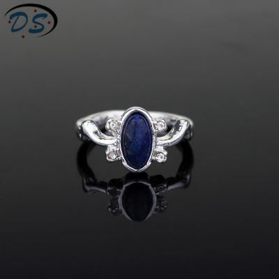 [MM75] 1ชิ้นแวมไพร์ไดอารี่แหวน Elena Gilbert Daylight แหวนวินเทจคริสตัลแหวนสีฟ้า Lapis แฟชั่นภาพยนตร์เครื่องประดับคอสเพลย์