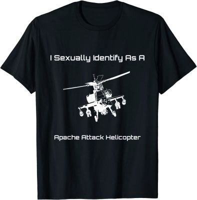 Funny I Sexually Identify As a Military Apache Helicopter T-Shirt
