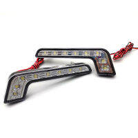 2ชิ้นเซ็ตรถยนต์อัตโนมัติ L-Type DRL Super Bright โคมไฟตัดหมอกกันน้ำกลางวันวิ่งไฟ LED