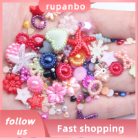 RUPANBO039392692งานฝีมือเรซิน4-20มม. 45กรัม/ล็อต (ประมาณ600ชิ้น) ชุดการตกแต่งแบบผสมผสานการพลอยเทียมกุหลาบแบบสุ่มสำหรับงานฝีมือ Diy