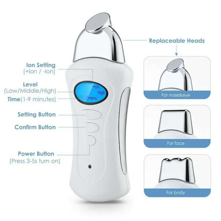 Handheld Galvanic Spa Nu Electroporator Skin Tightening Face Lift