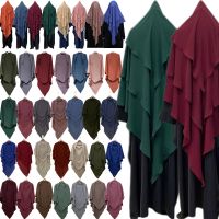 【YF】 Clothing Women Muslim Plain Khimar Hijab Scarf Headcover Prayer Garment Headdress Dubai Saudi Turkey Hijabs Niqab Nikab