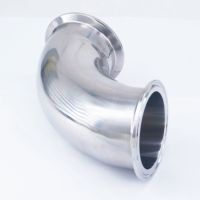 12.7Mm 1/2 "16Mm 5/8" 19Mm 3/4 "ท่อ OD 0.5" Tri Clamp K25.4mm 90องศาข้อศอก304 316L สแตนเลสสุขาภิบาลปลายบากท่อ Homebrew