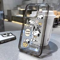 เคสโทรศัพท์ซิลิโคน ใส แบบนิ่ม ลายสุนัขน่ารัก กันกระแทก สําหรับ IPhone 14 13 12 XS X XR 8 7 6 6S