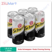 Lốc 6 lon soda Schweppes I soda Chương Dương loại 330ml