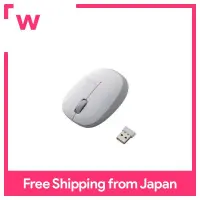 Elecom Mouse Wireless (receiver included) S size small 3 button BlueLED fluffy light small and lightweight 50g Silver M-BL20DBSV