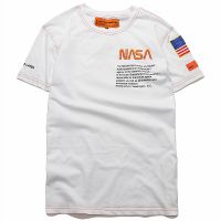 พร้อมสต็อกผลิตภัณฑ์ใหม่ HERON PRESTON X NASA สตรีทพื้นที่แบบอินเทรนด์เสื้อยืดเสื้อยืดฤดูร้อน [M-XL]