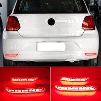 โคมไฟ2หลอด LED โวล์คสวาเก้น VW โปโล2015 2016 2017 2018โคมไฟคาบุท Belakang โคมไฟกันชน Lampu