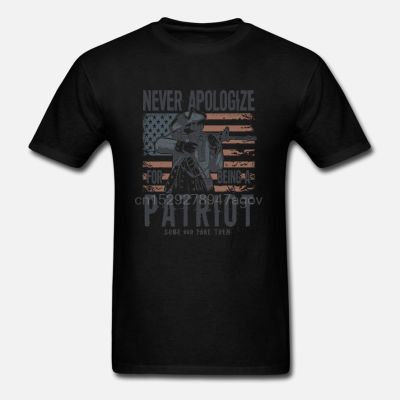 เสื้อยืดลําลอง ผ้าฝ้าย 100% แขนสั้น พิมพ์ลาย Buck Wear Never Apologize For Being Patriot Ar15 สีดํา สไตล์เกาหลี สําหรับผู้ชาย ผู้หญิง คู่รัก ของขวัญคริสต์มาส AIOL