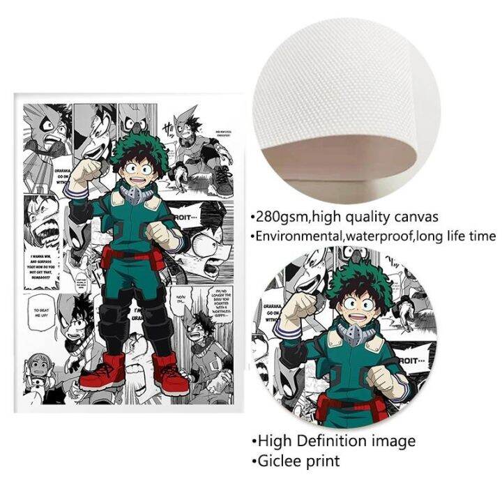 ญี่ปุ่นอะนิเมะ-my-hero-academia-การ์ตูนโปสเตอร์มังงะพิมพ์ภาพวาดผ้าใบ-wall-art-ภาพตกแต่งบ้าน-living-kids-room-decor