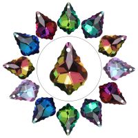 【YF】 Hole Glass Beads Pingentes Barrocos Shape Encantos para Fazer Jóias DIY Colar Brincos 11x16mm 10Pcs