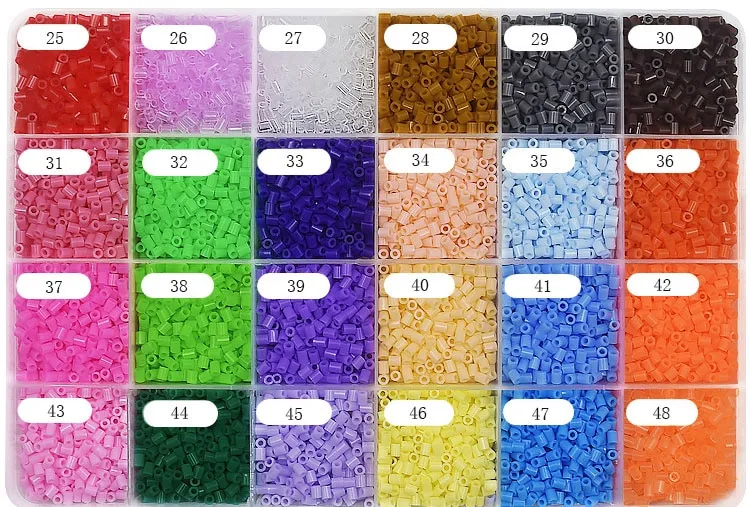 24/72 colors box set hama beads toy 2.6/5mm perler educational Kids 3D  puzzles diy toys fuse beads pegboard sheets ironing paper