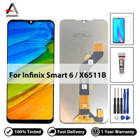 6.6นิ้วต้นฉบับสำหรับ Infinix Smart 6 X6511B จอแสดงผล LCD Touch Screen Digitizer สมัชชาสำหรับสมาร์ท6 X6511 X6511G สัมผัสแผงซ่อมอะไหล่