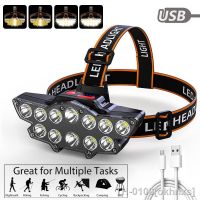 ✆ 12led head-mounted lanterna farol de pesca noturna ar livre à prova dwaterproof água recarregável mineiro lâmpada luz forte