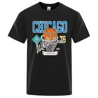 Chicago Basketball Team 76 Jersey T-Shirt For Men Funny Printed Clothing Loose Cotton Short Sleeved Fashion Breathable T-Shirts