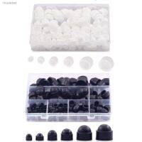 ✁♂❍ 145pcs Black/White M4 M5 M6 M8 M10 M12 Plastic Hexagon Caps Dome Protection Caps Covers for Bolts Protect Nuts Assortment Kit