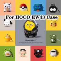 READY STOCK! For  HOCO. EW43 Case Simple and fresh Cartoon for HOCO EW43 Casing Soft Earphone Case Cover