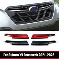 สำหรับ Subaru Crosstrek XV 2021 2022 2023สีดำสีแดงรถด้านหน้ารถสติกเกอร์ตะแกรงเหล็กตกแต่งแถบตกแต่งอุปกรณ์ภาพกรอบ