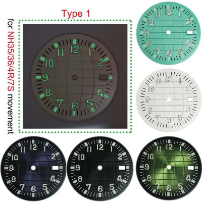 32Mm Green Luminous Watch Dial Watch Face For PP AQUANAUT NH35/NH36 Movement Modified Dial Accessories Parts Replacements